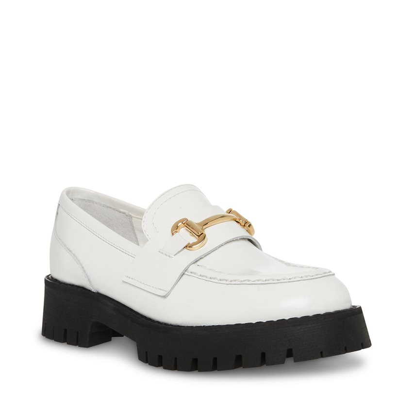 Zapatos Plataforma Steve Madden Lando Cuero Mujer Blancas | ES INE041